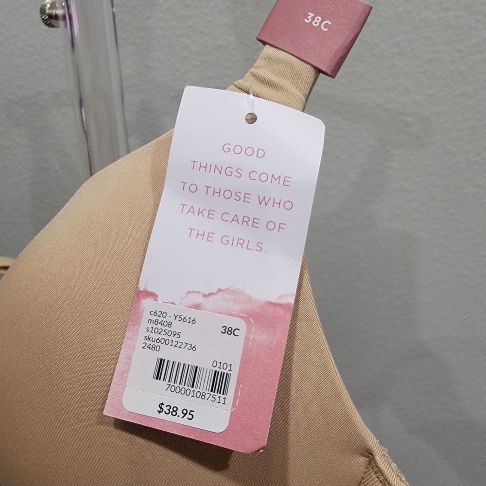 Cacique Beige Lightly Padded T-Shirt Bra - Picture 3 of 3